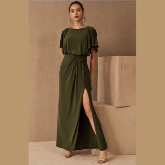 BHLDN Dresses & Skirts - Lena Flutter Sleeve Jersey Dress